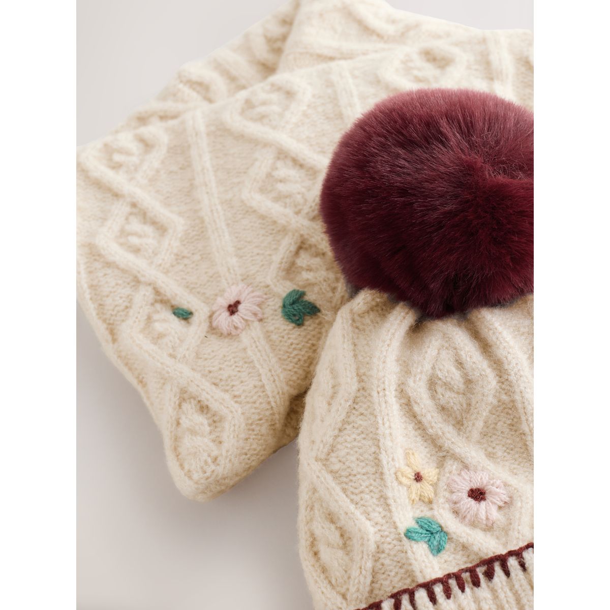 Ensemble bonnet et snood rouge bordeaux, NEXT
