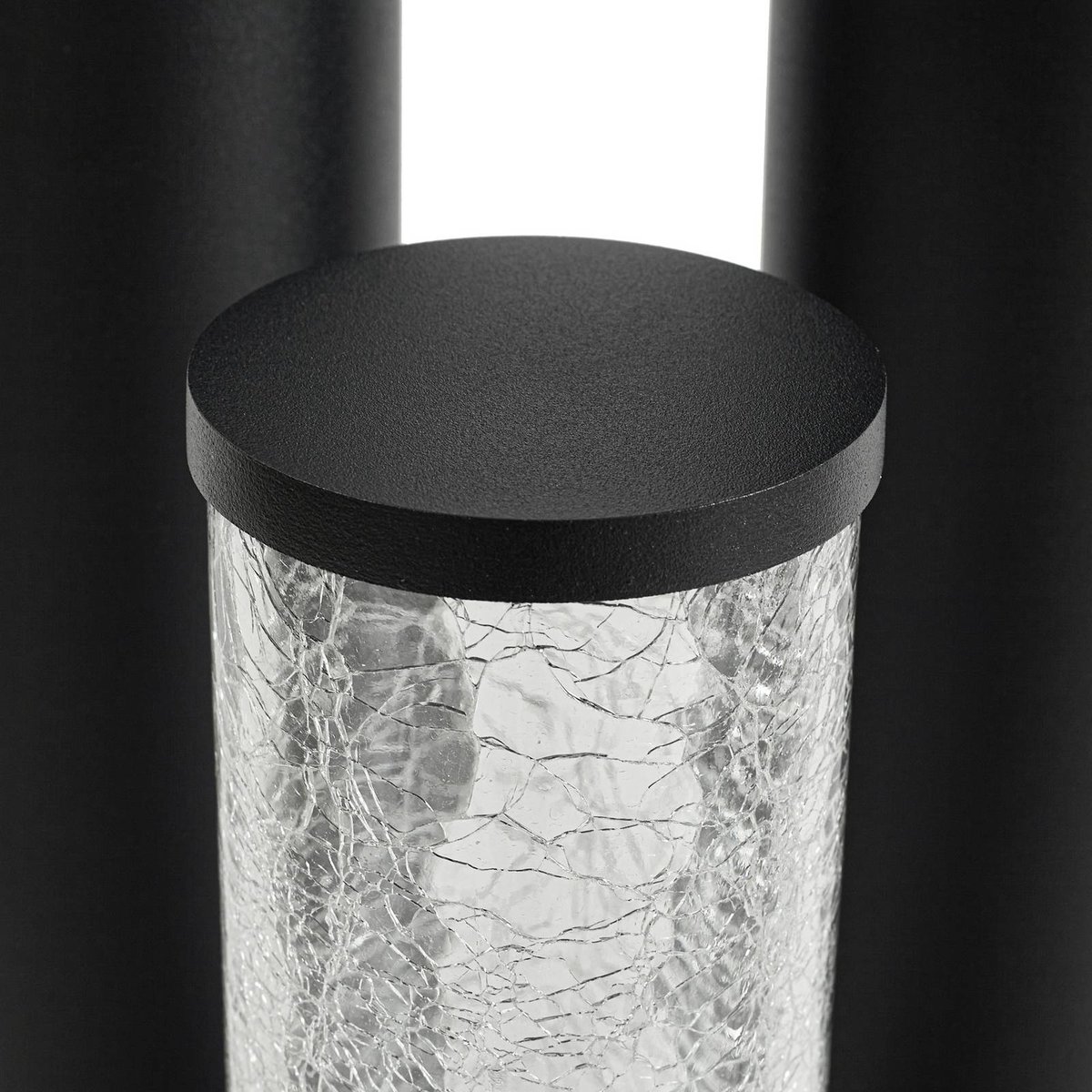 Luminaire extérieur en aluminium moderne noir, transparent, LINDBY