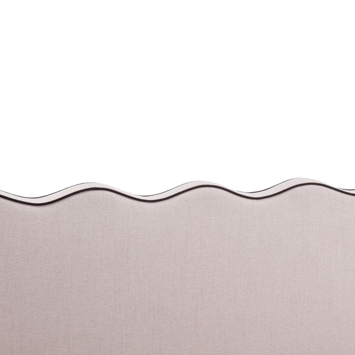 Lit coffre en tissu avec tête de lit ondulée 140x190cm- NAGOYA beige, DRAWER