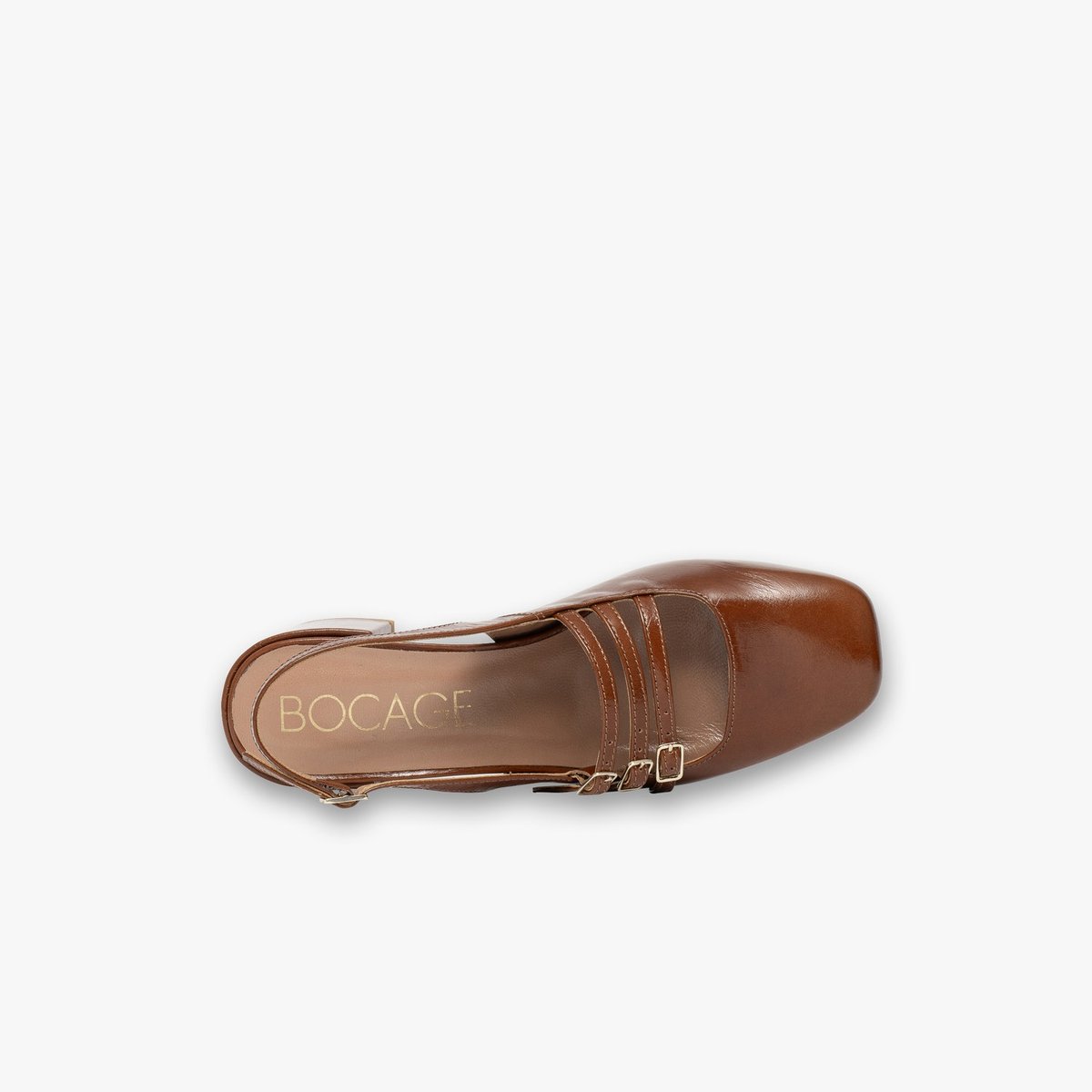 Escarpin en cuir DEMI camel, BOCAGE