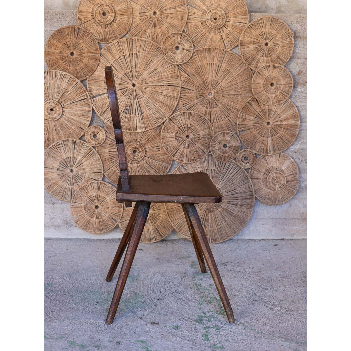 Paire de chaises alsaciennes Claude N°1573 - Bon état bois foncé, DEBONGOUT
