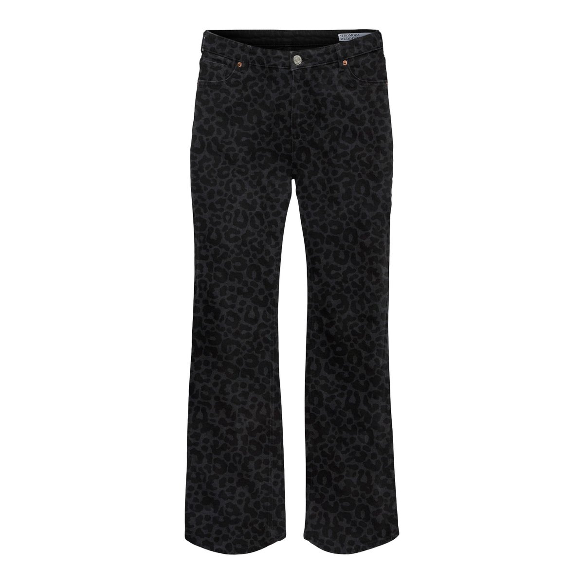 Jean À Coupe Large black denim 1, VERO MODA
