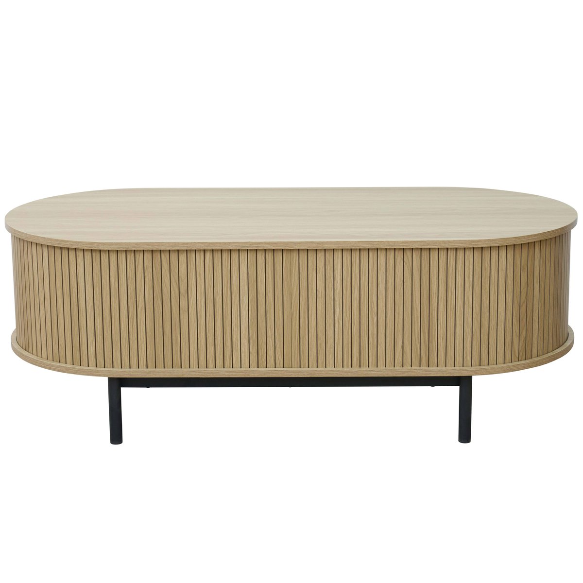 Table basse en MDF décor mélaminé, LOUNA beige, OVIALA