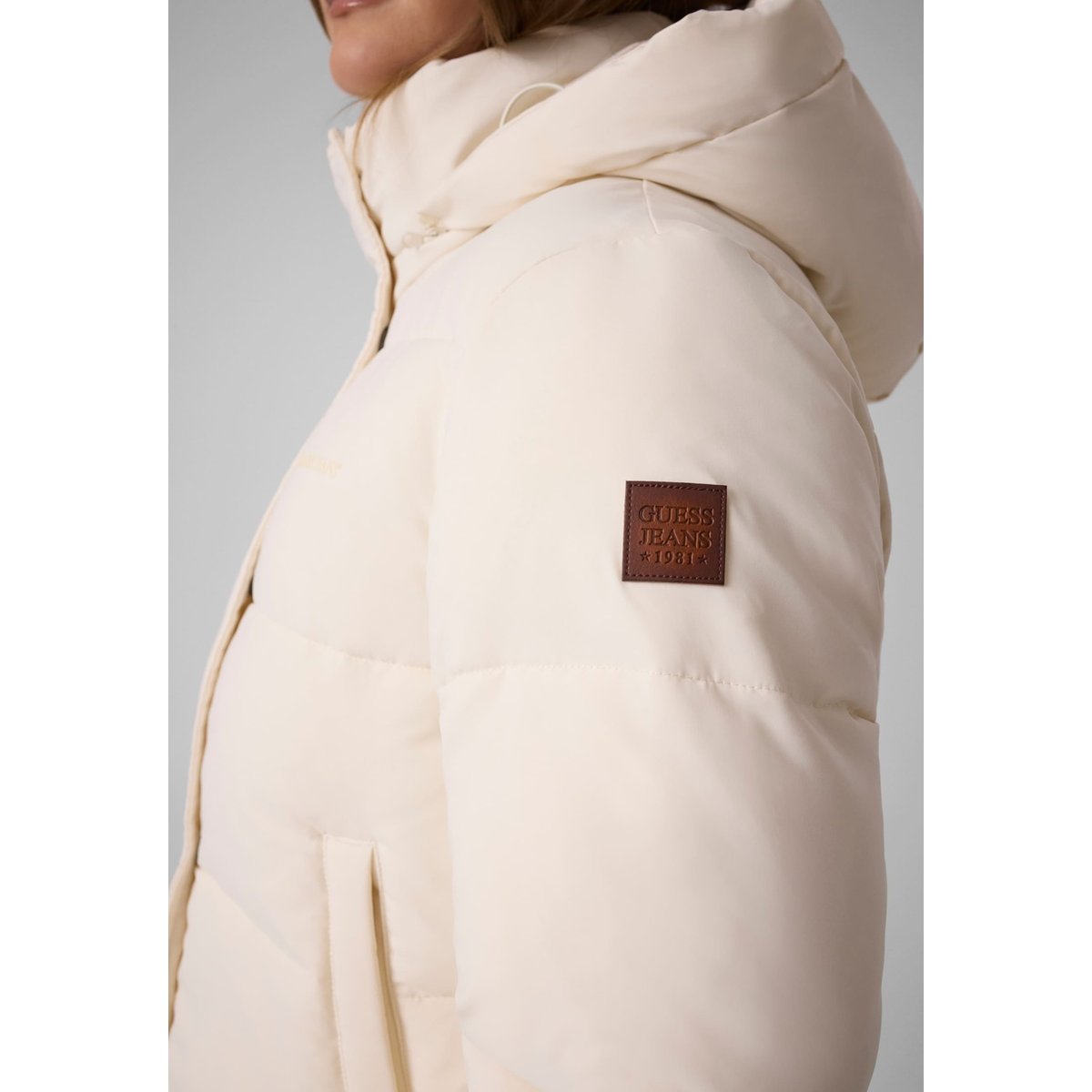 Doudoune Courte blanc, GUESS JEANS