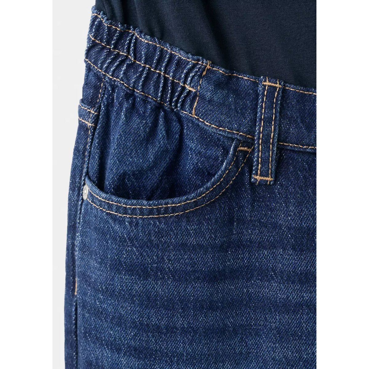 Jean large de grossesse bleu foncé, MANGO