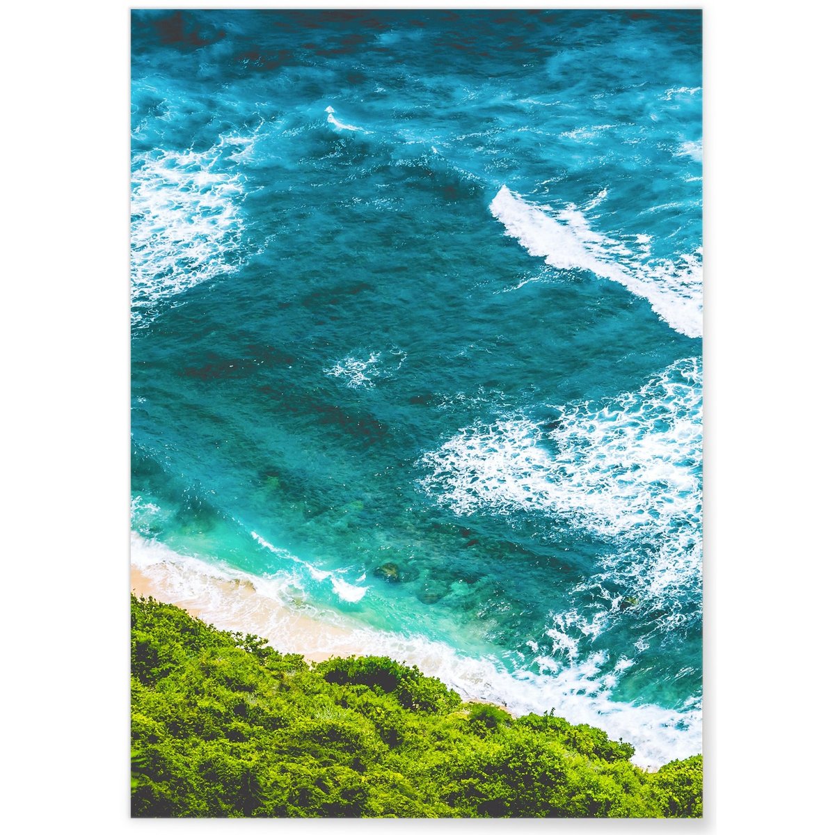 Poster Nature Aerial View blanc, L'AFFICHERIE