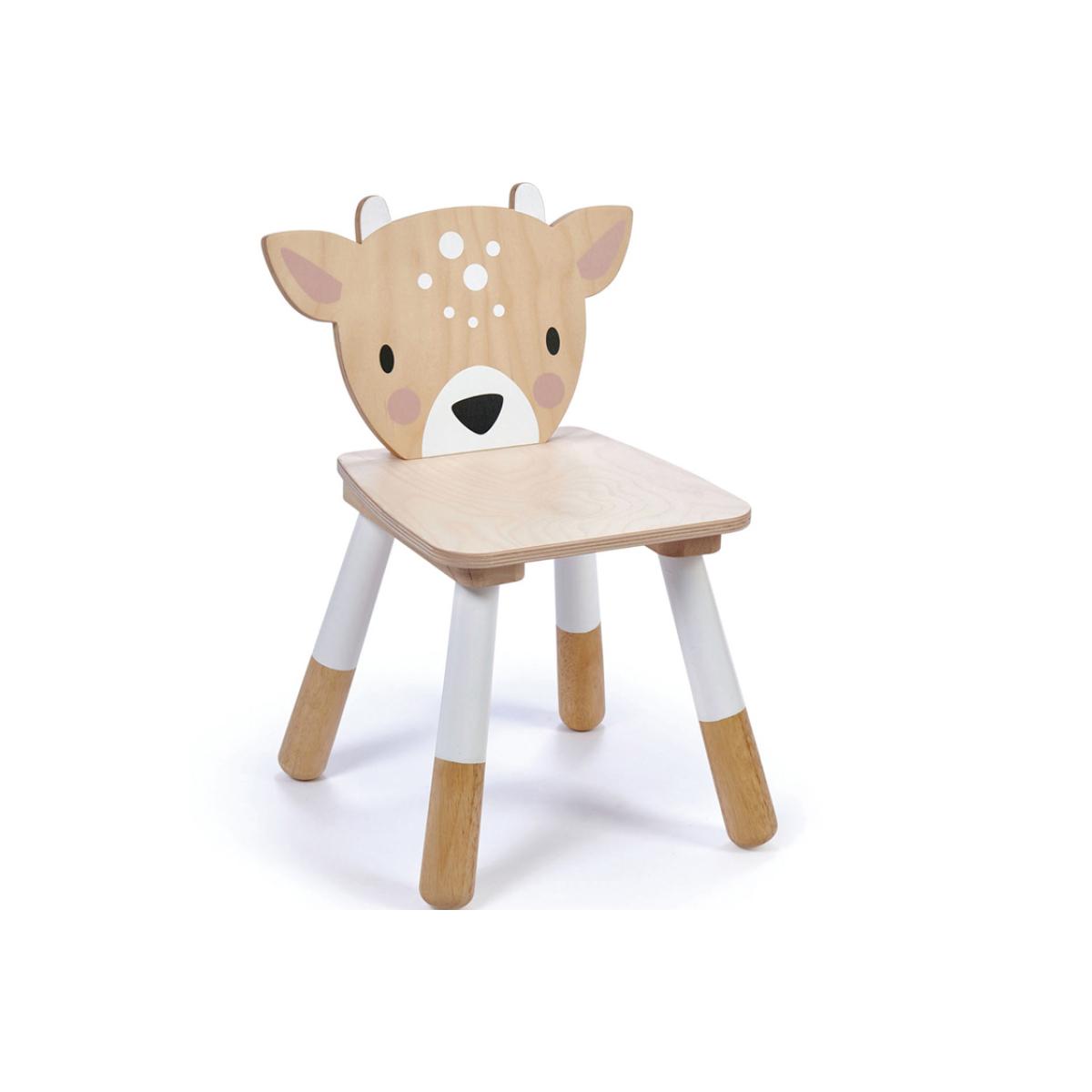 Chaise enfant cerf beige, blanc, TENDER LEAF TOYS