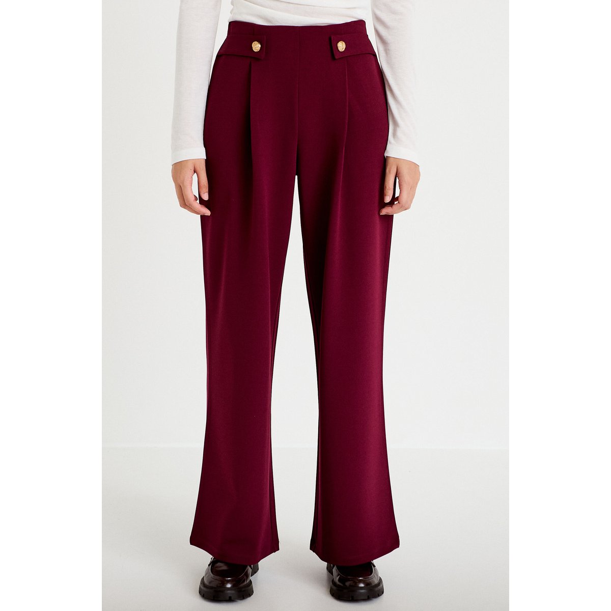 Pantalon bootcut taille standard bordeaux, CACHE CACHE
