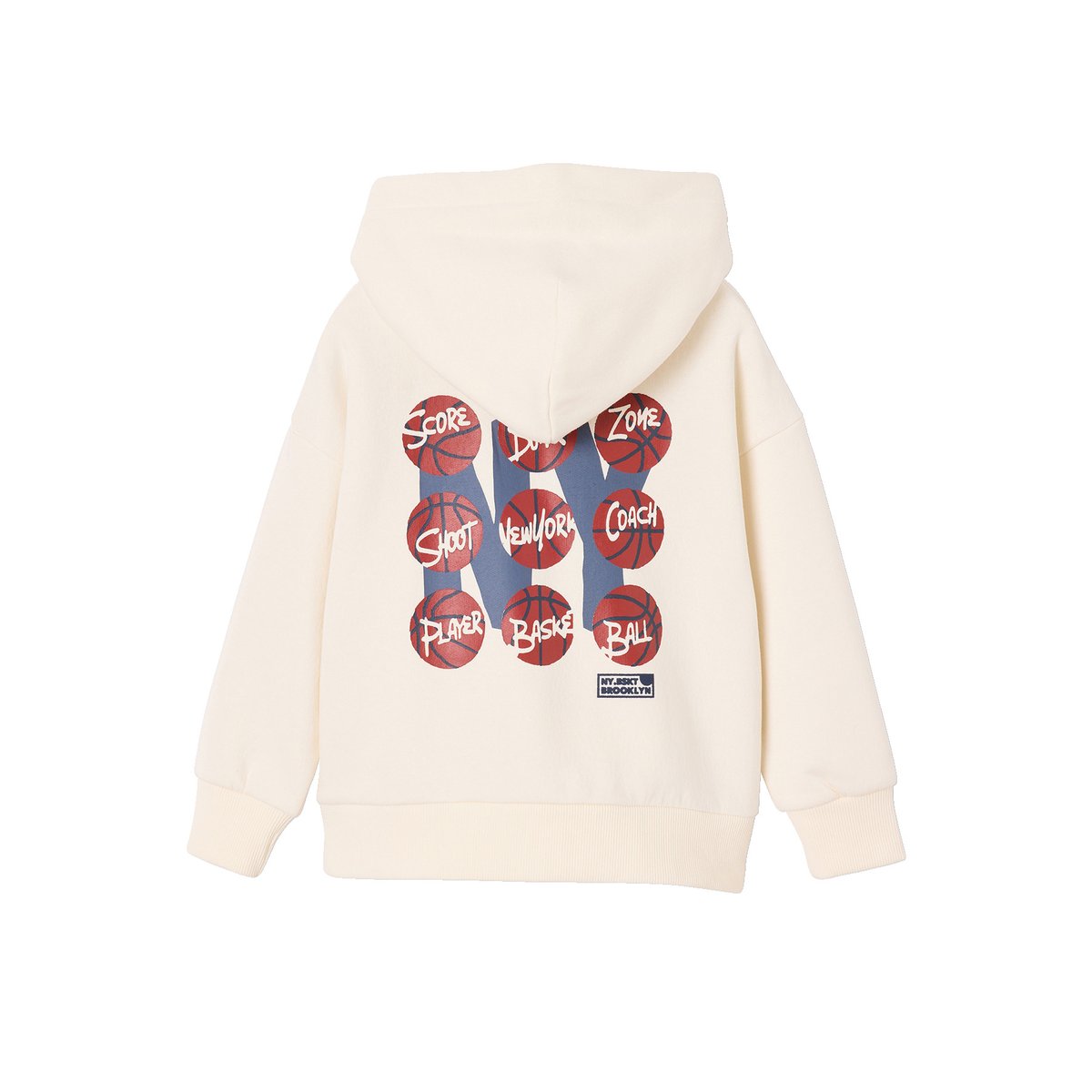 Sweat à capuche écru, VERTBAUDET