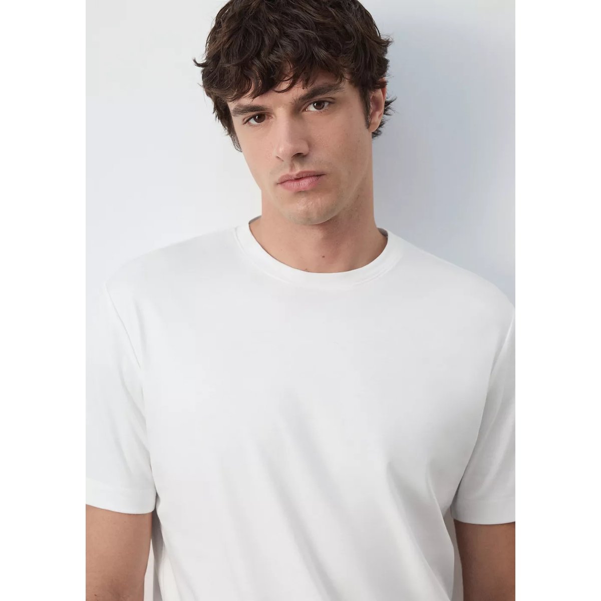 T-shirt 100 % coton regular-fit blanc, MANGO MAN