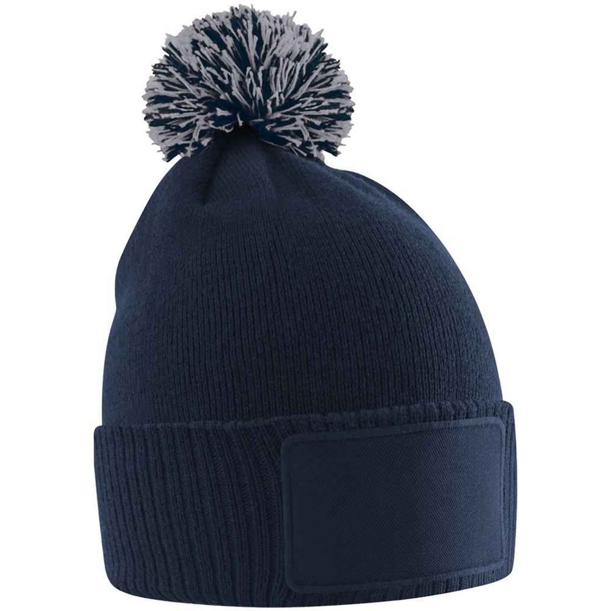 Bonnet motif/style écusson SNOWSTAR bleu marine, BEECHFIELD