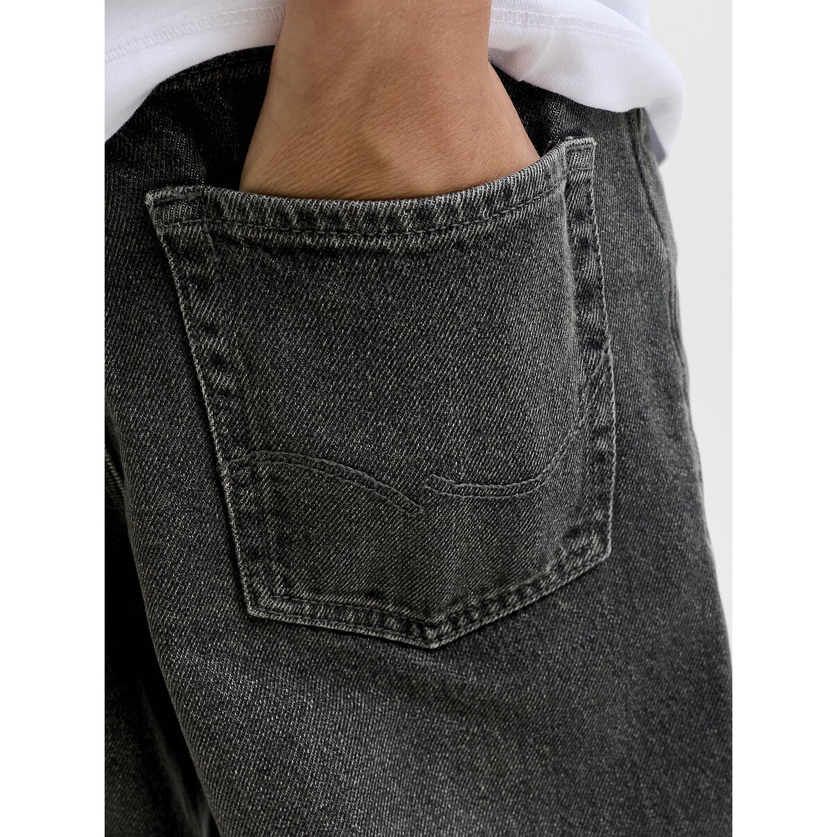 Jean coupe baggy, ALEX denim noir, JACK & JONES JUNIOR