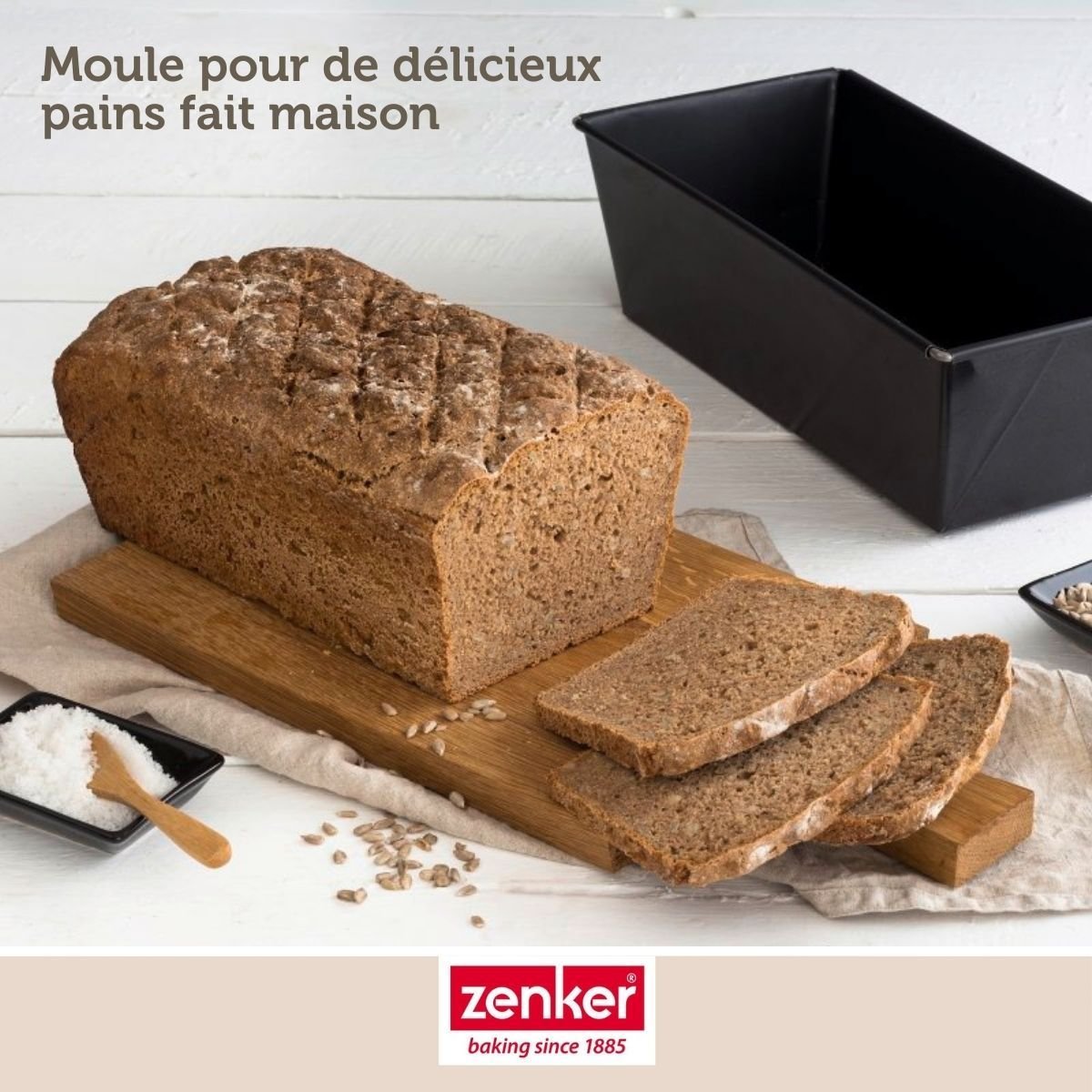 Set de 4 ustensiles de pâtisserie moule à gâteaux 2 bols PURE noir, ZENKER