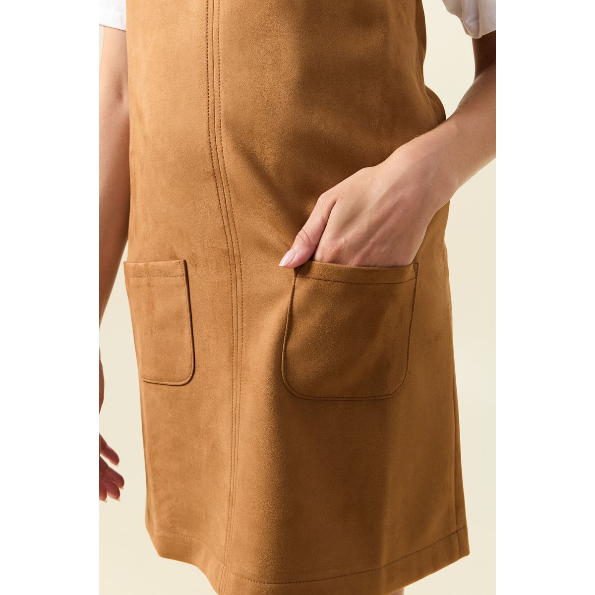 Robe manches très courtes marron, BONOBO