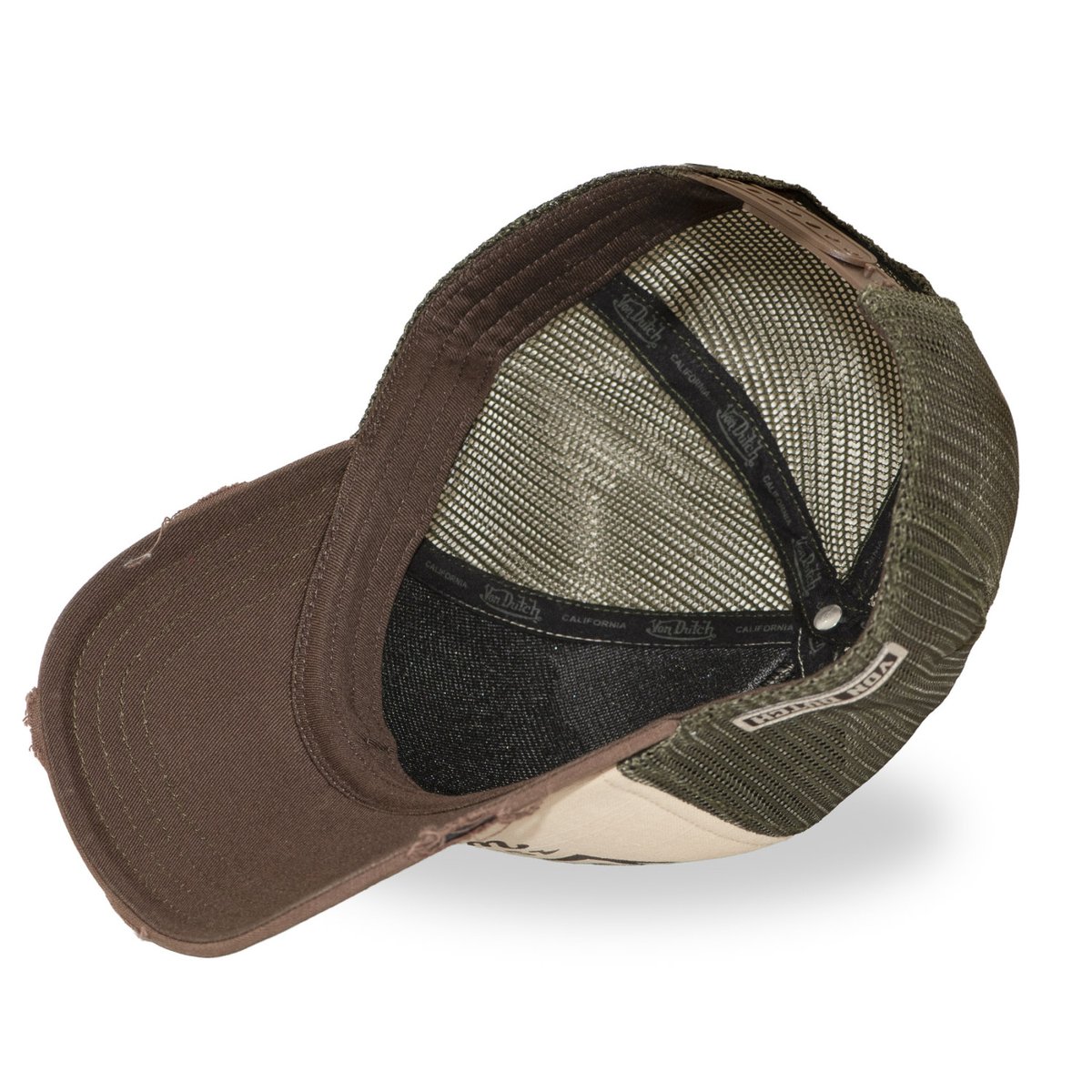 Casquette trucker Crew marron/beige/gris foncé, VON DUTCH