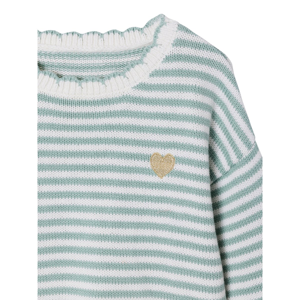 Pull à rayures bleu grisé, VERTBAUDET