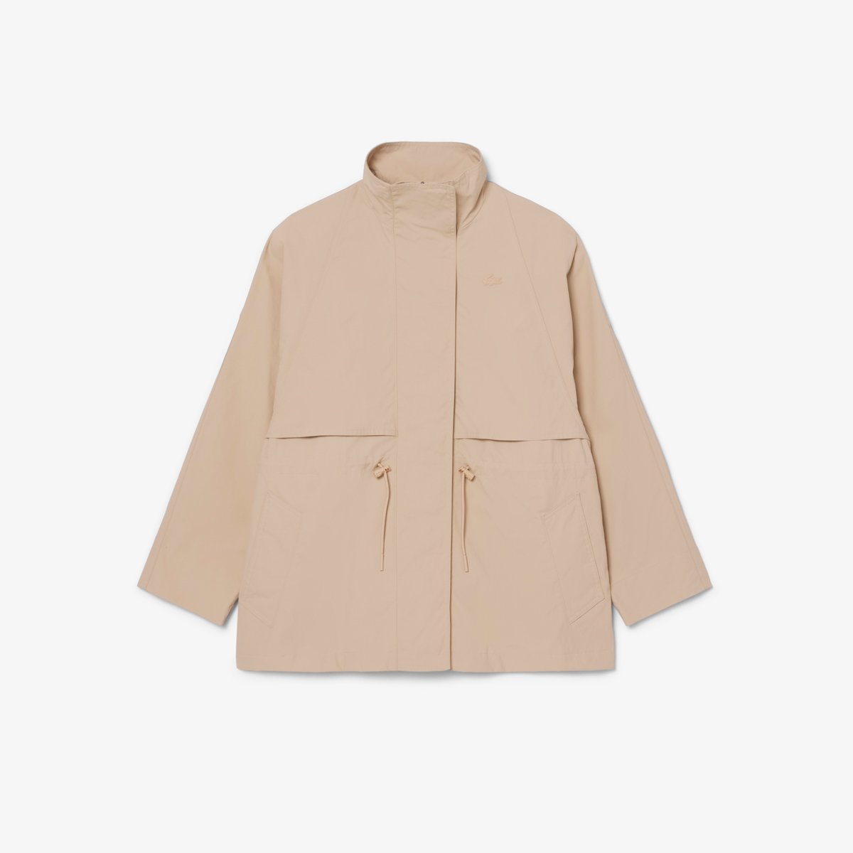 Parka mi-longue oversize déperlante beige-x6f, LACOSTE