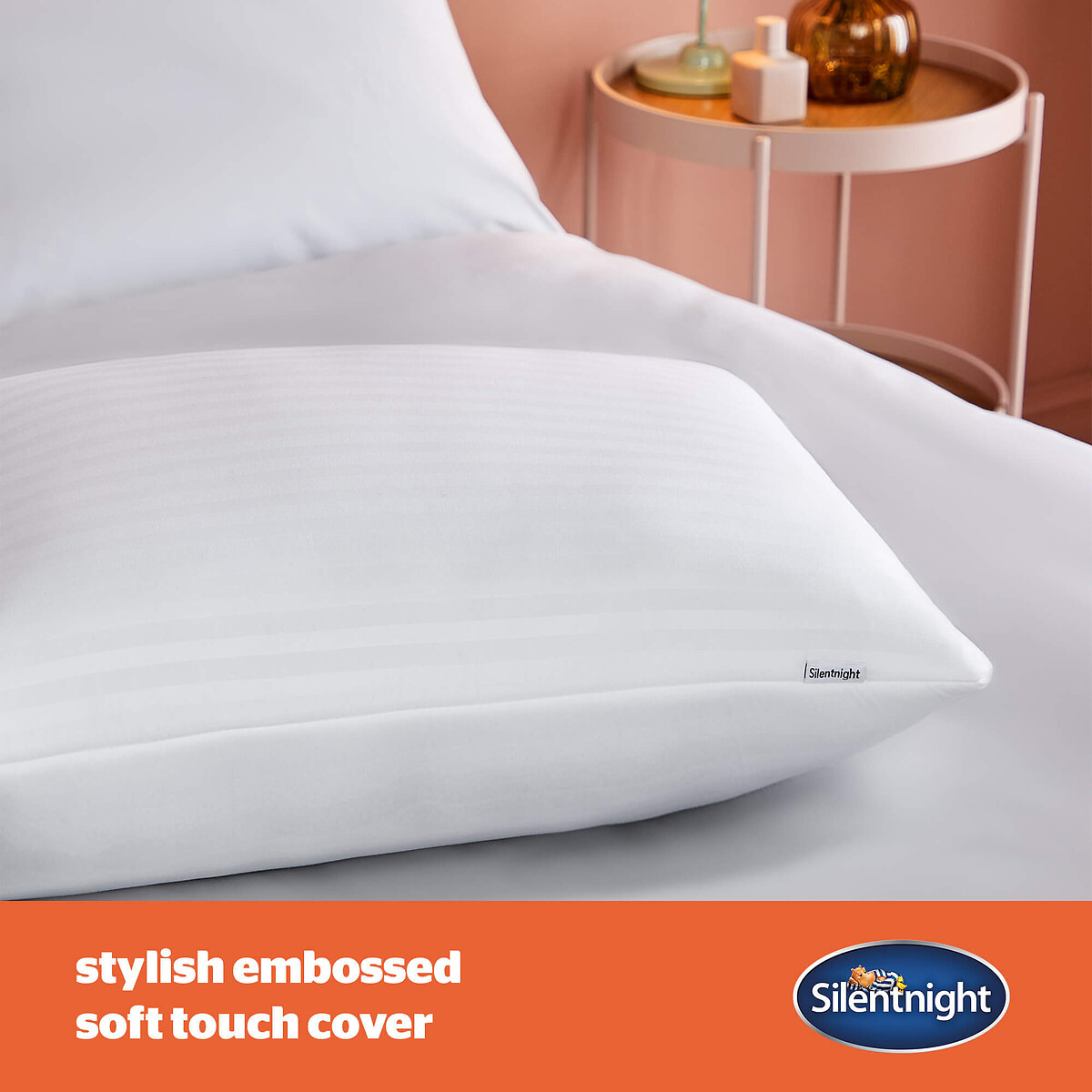 Sink-In Memory Foam Pillow - 2 Pack white, SILENTNIGHT