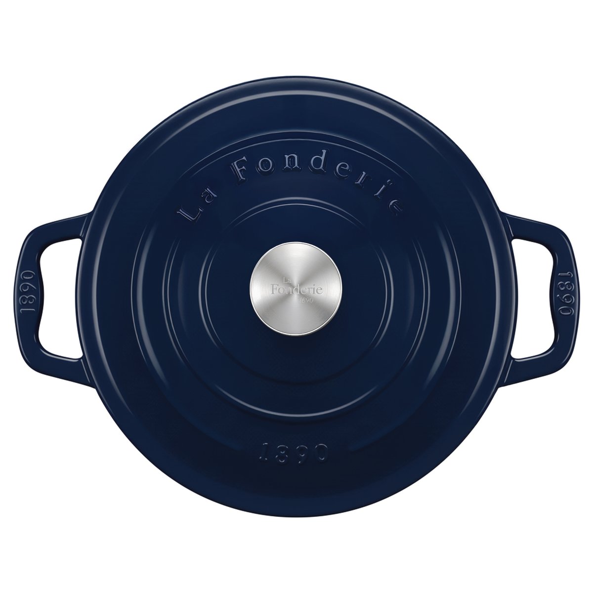 La Fonderie 1890 - Cocotte en fonte 25cm bleu, LA FONDERIE