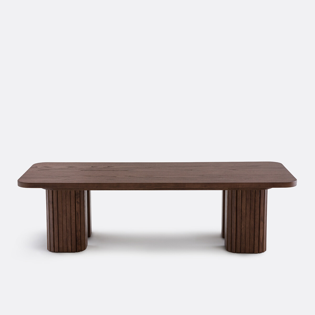Table basse plaqué frêne, Latti teinté coloris noyer, LA REDOUTE INTERIEURS
