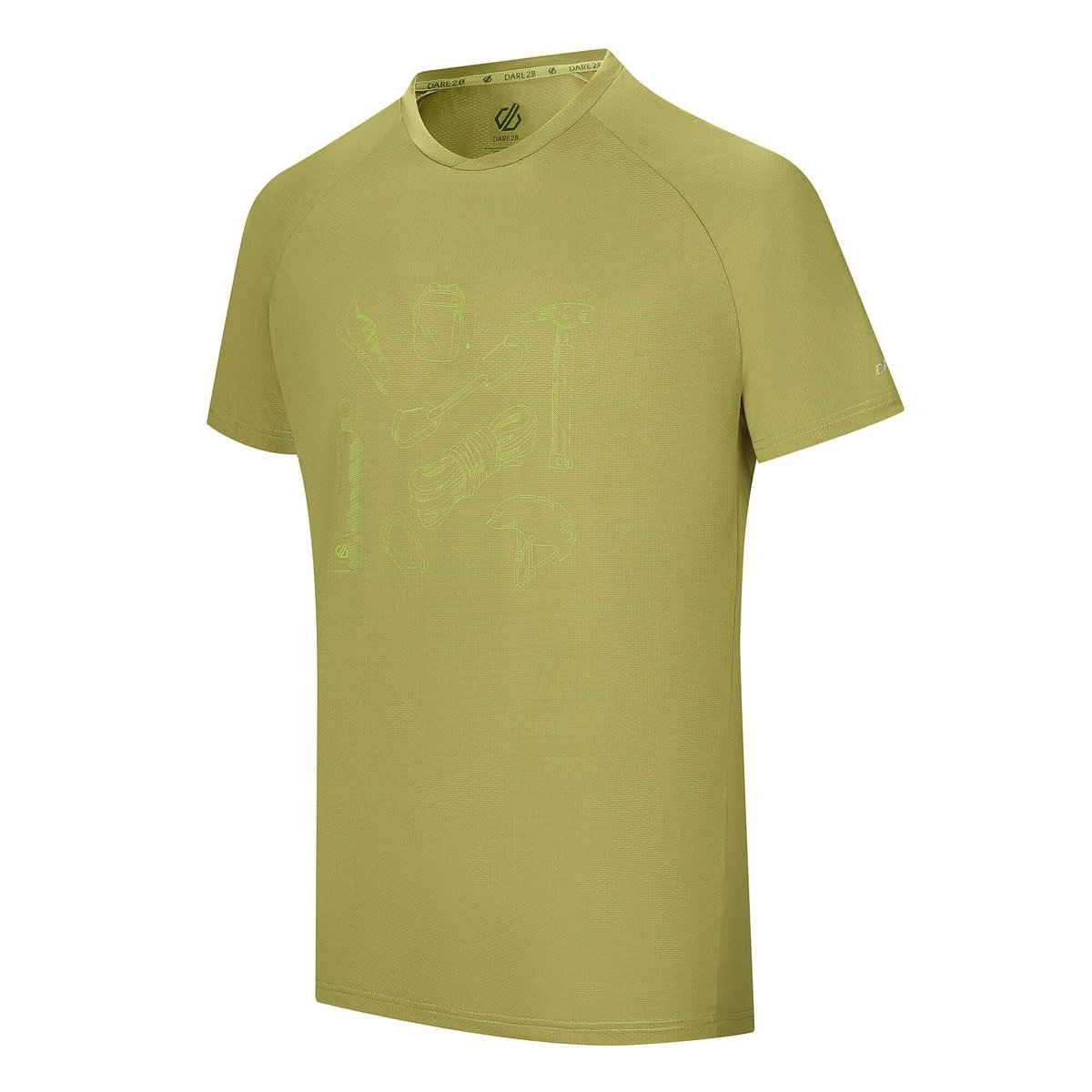 T-shirt motif/style imprimé graphique TECH cyprès doré, DARE 2B