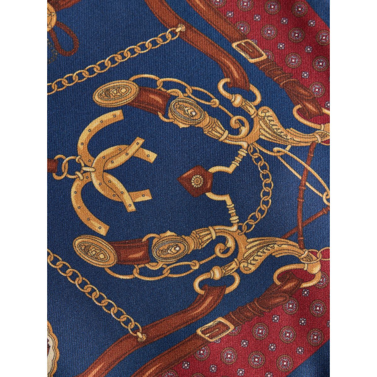 Pochette en soie bleu marine, NEXT