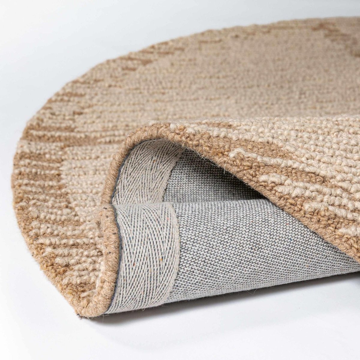 Tapis en laine rond HARRIS MODULA naturel, FLAIR RUGS