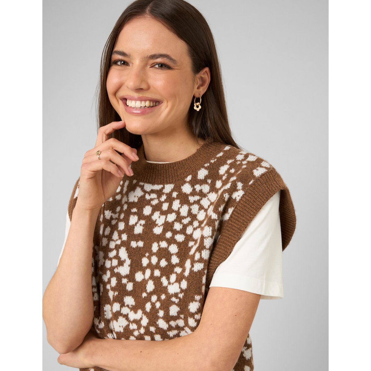 Pull sans manches camel, BZB