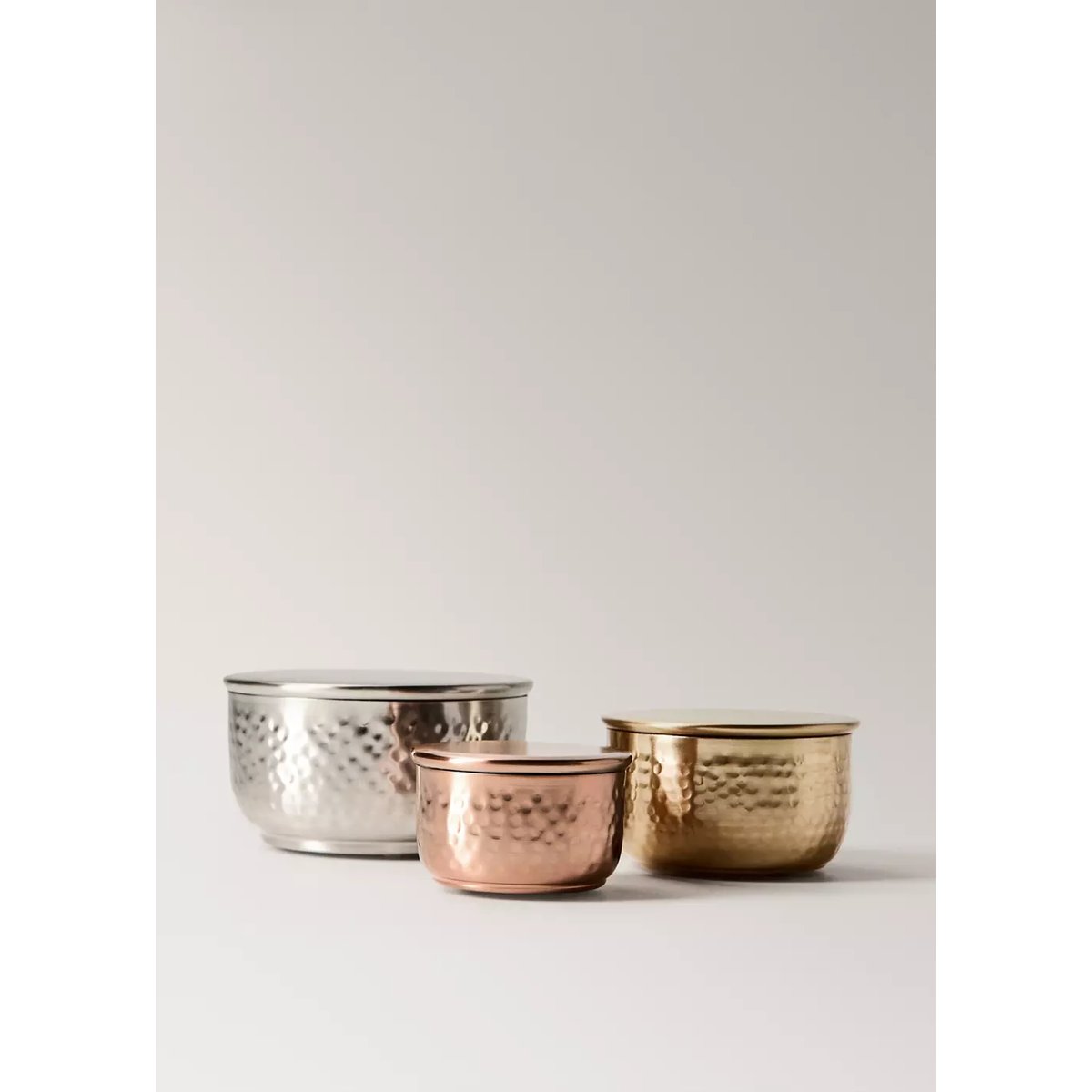Grande boîte en bois martelé argent, MANGO HOME