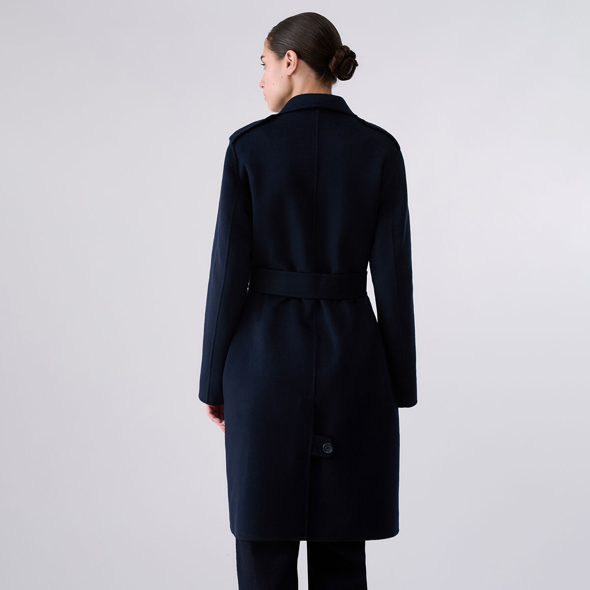 Manteau long en laine bleu foncé, LIU JO