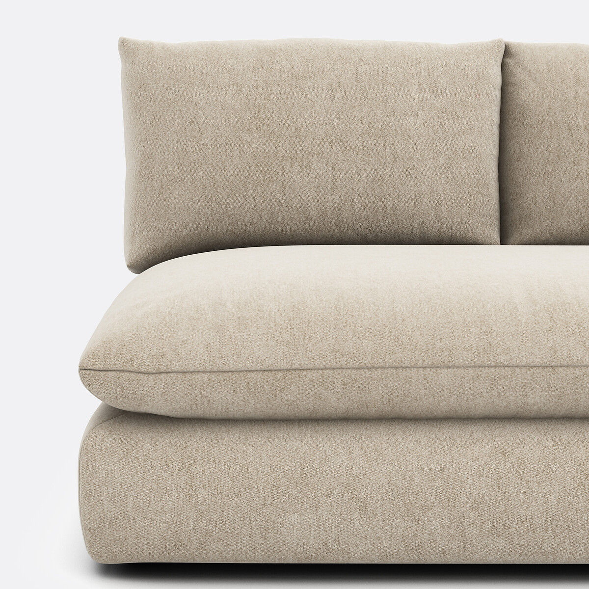 2-zits modulaire bank, gemêleerd polyester, Malo beige , LA REDOUTE INTERIEURS