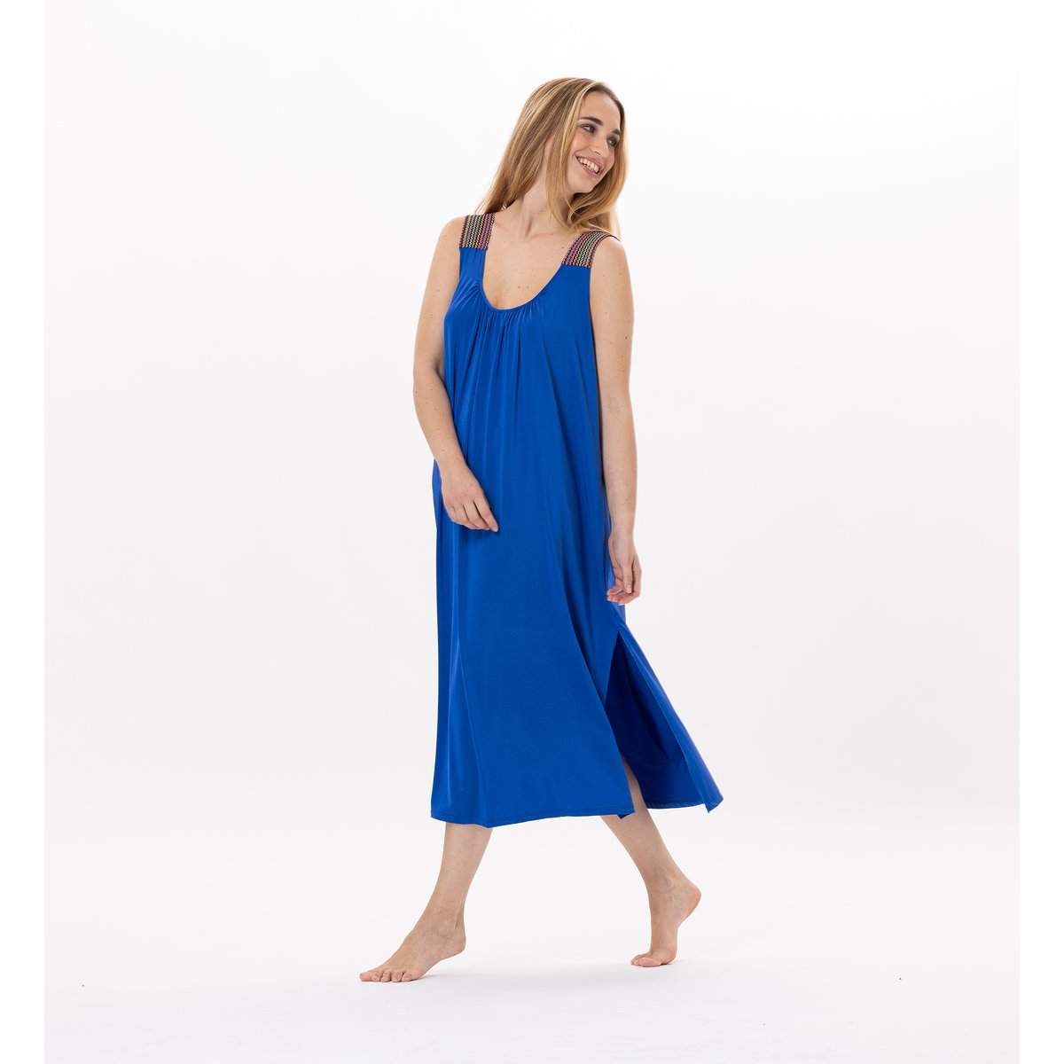 Robe en jersey PAMPELONNE 941 bleu, LE CHAT