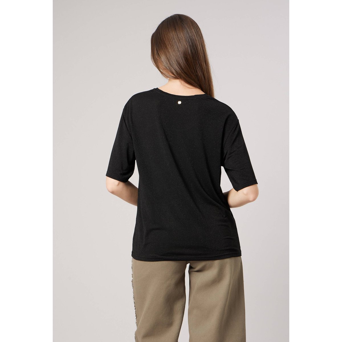 T-shirt femme en jersey ANGELINE black, DEELUXE