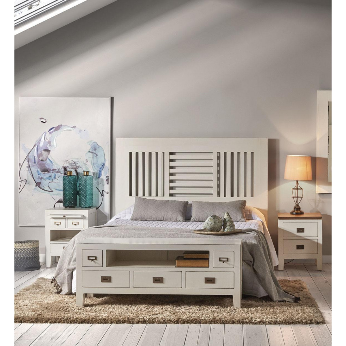 Tête de lit - MÉLICIA blanc, DECORATION D’AUTREFOIS