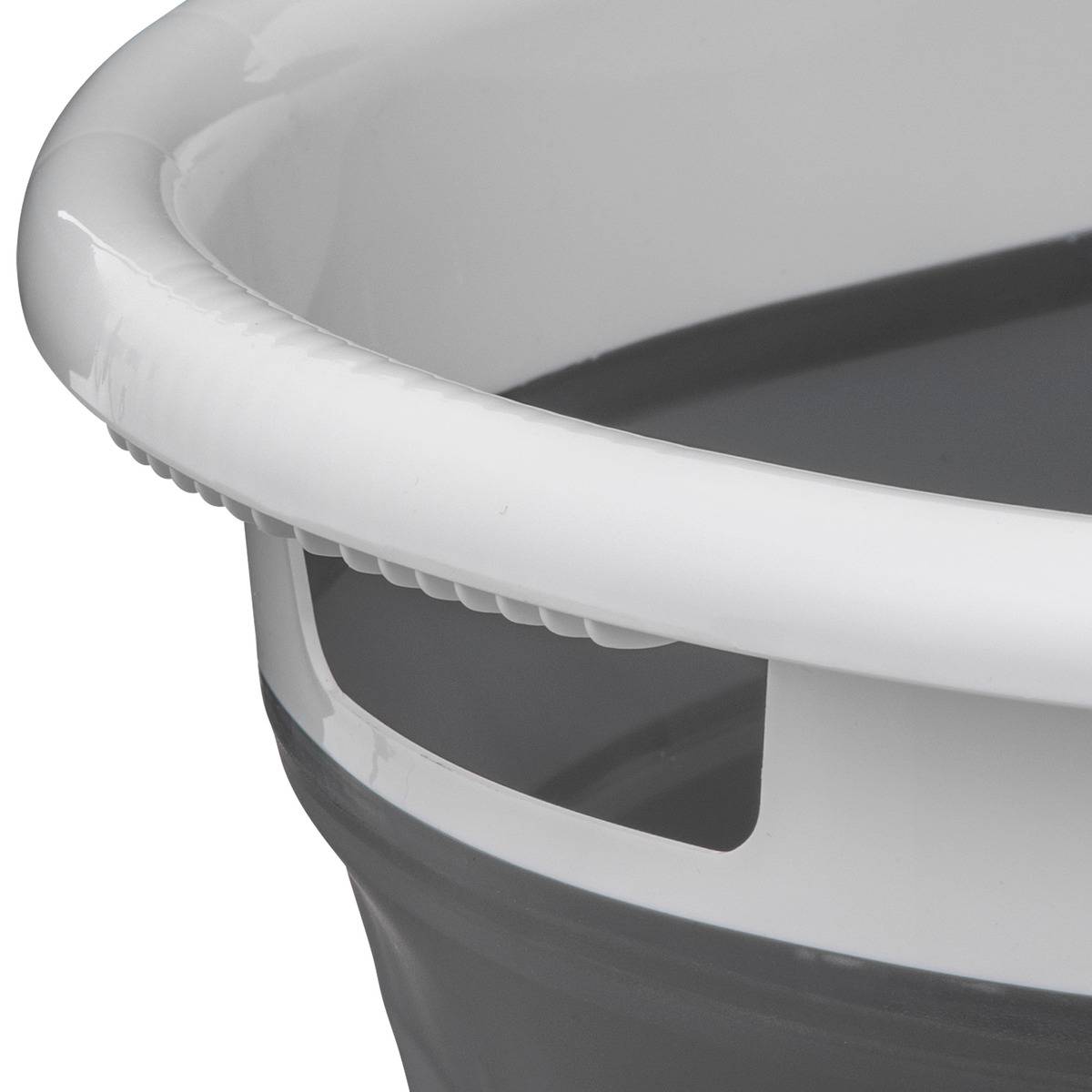 Corbeille à linge pliable 21L RETRACTABLE gris, 5FIVE SIMPLY SMART