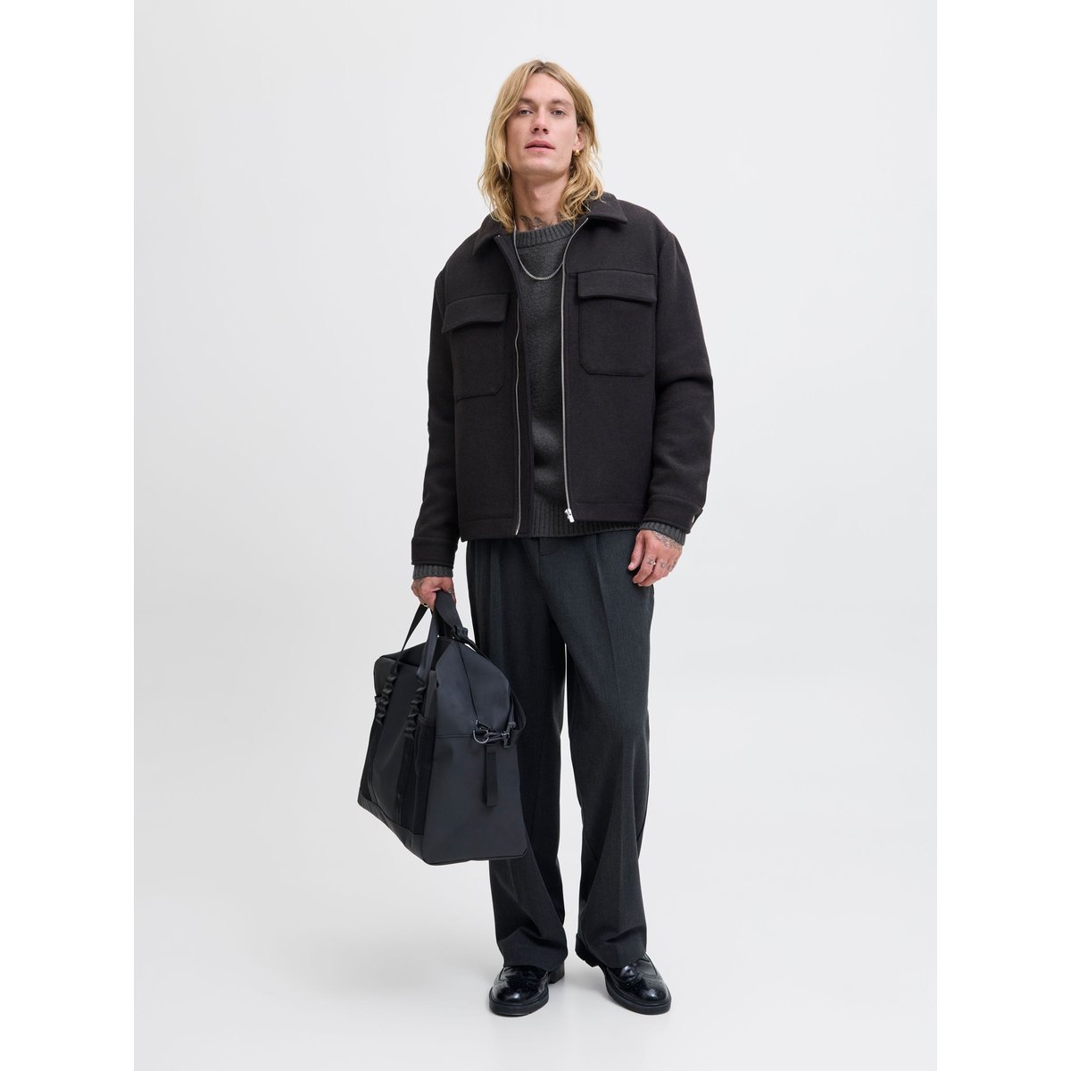 Pull En Maille asphalt, JACK & JONES