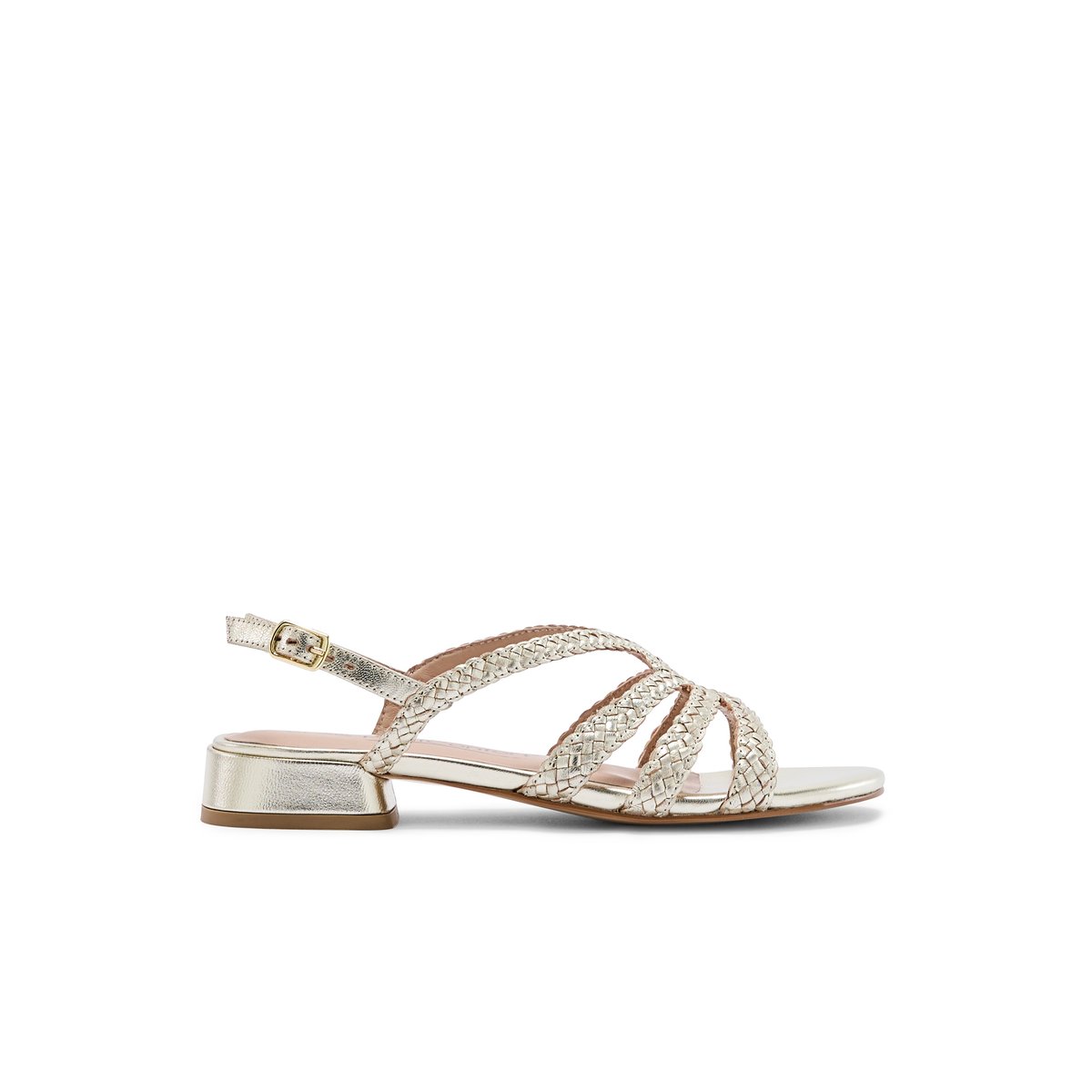 Sandales tressées femme doré, PEDICONFORT