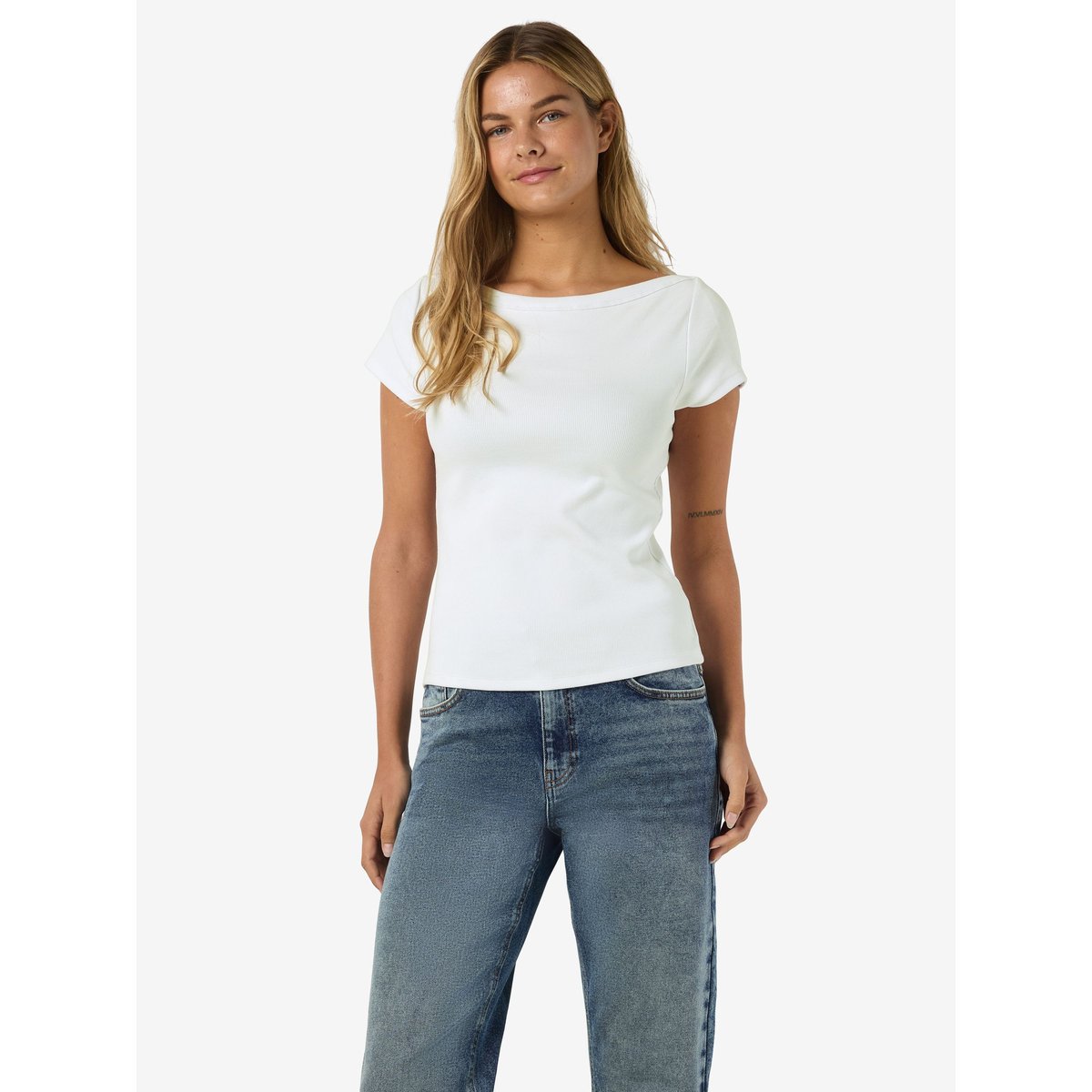 T-Shirt bright white, NOISY MAY