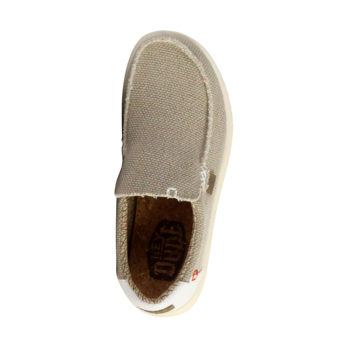 Moccassin à Enfiler Mikka Braided blanc cassé, HEY