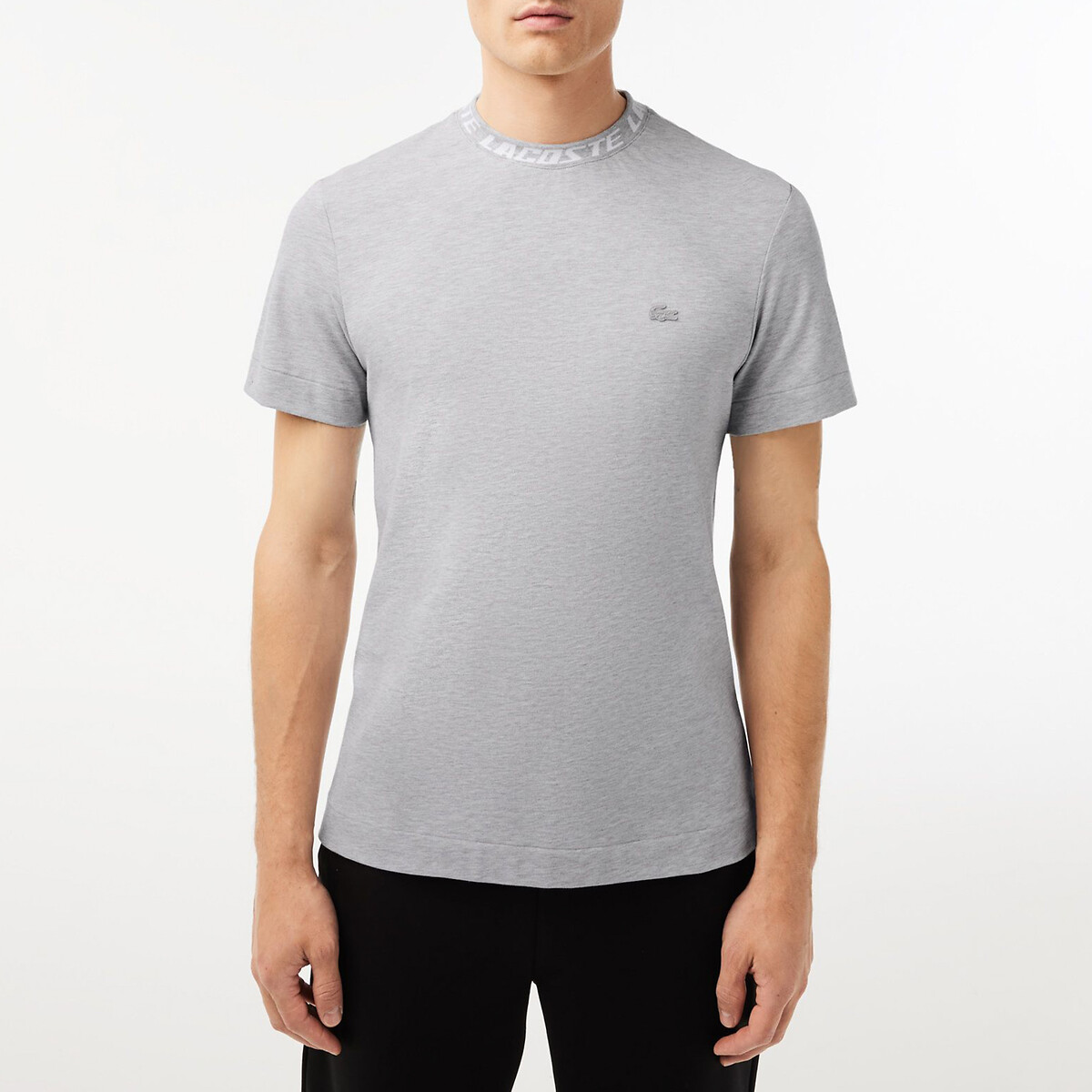 T-shirt droit gris-cca, LACOSTE