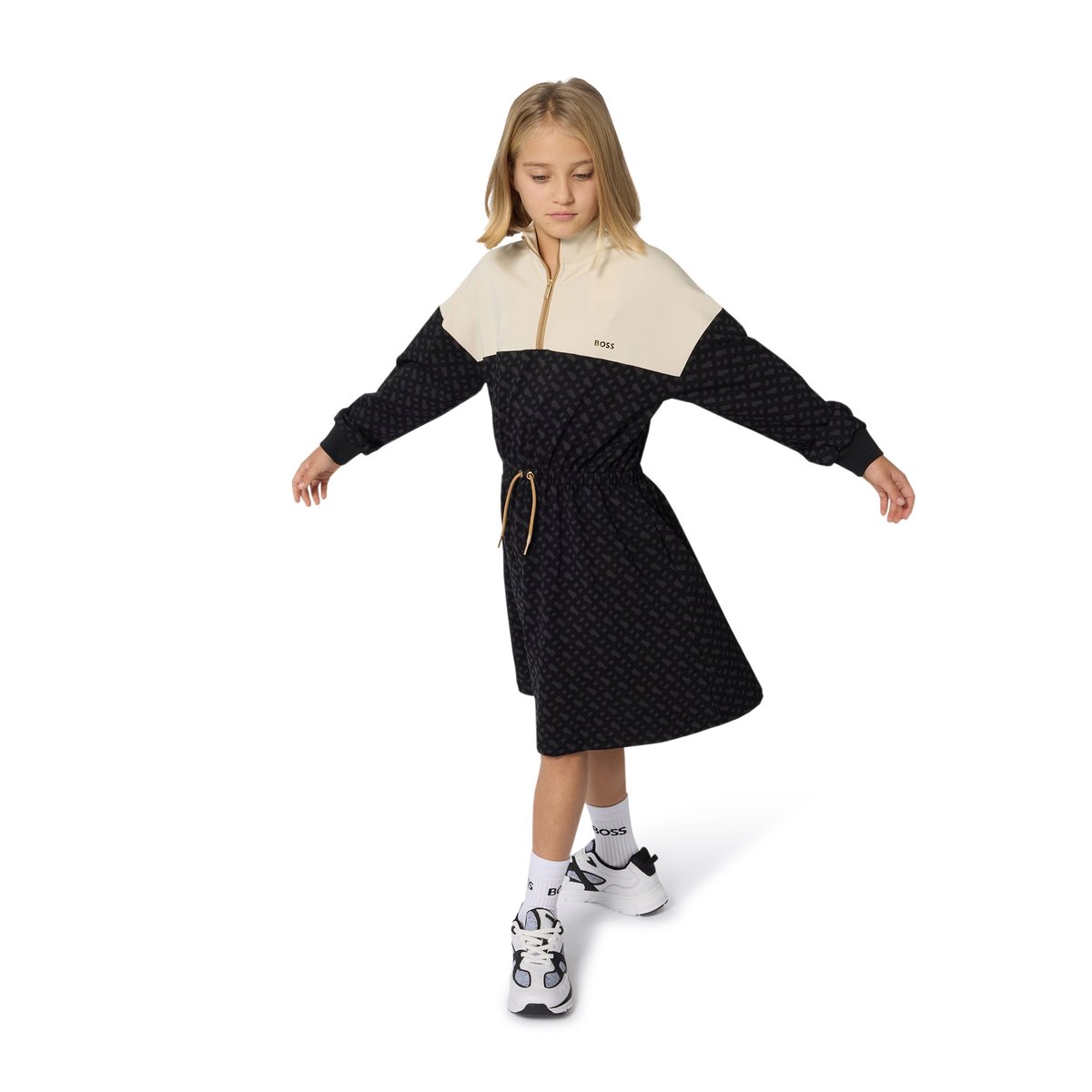 Robe à manches longues black, BOSS KIDSWEAR
