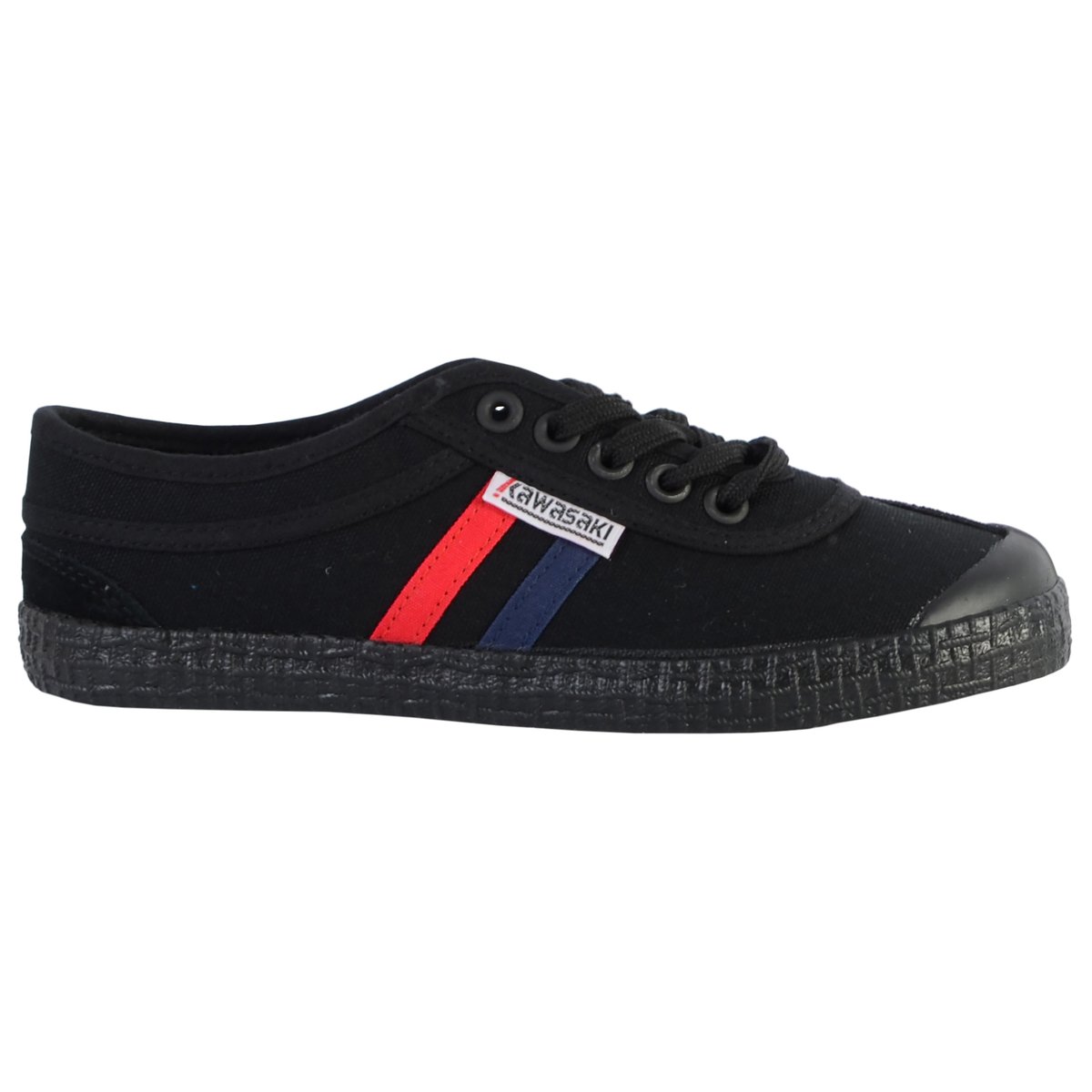 Basket Cuir Retro noir / uni, KAWASAKI FOOTWEAR