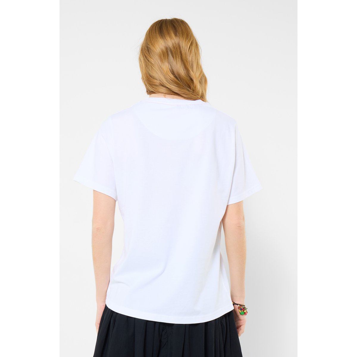 T-shirt à motif cœur et roses blanc, JOE BROWNS