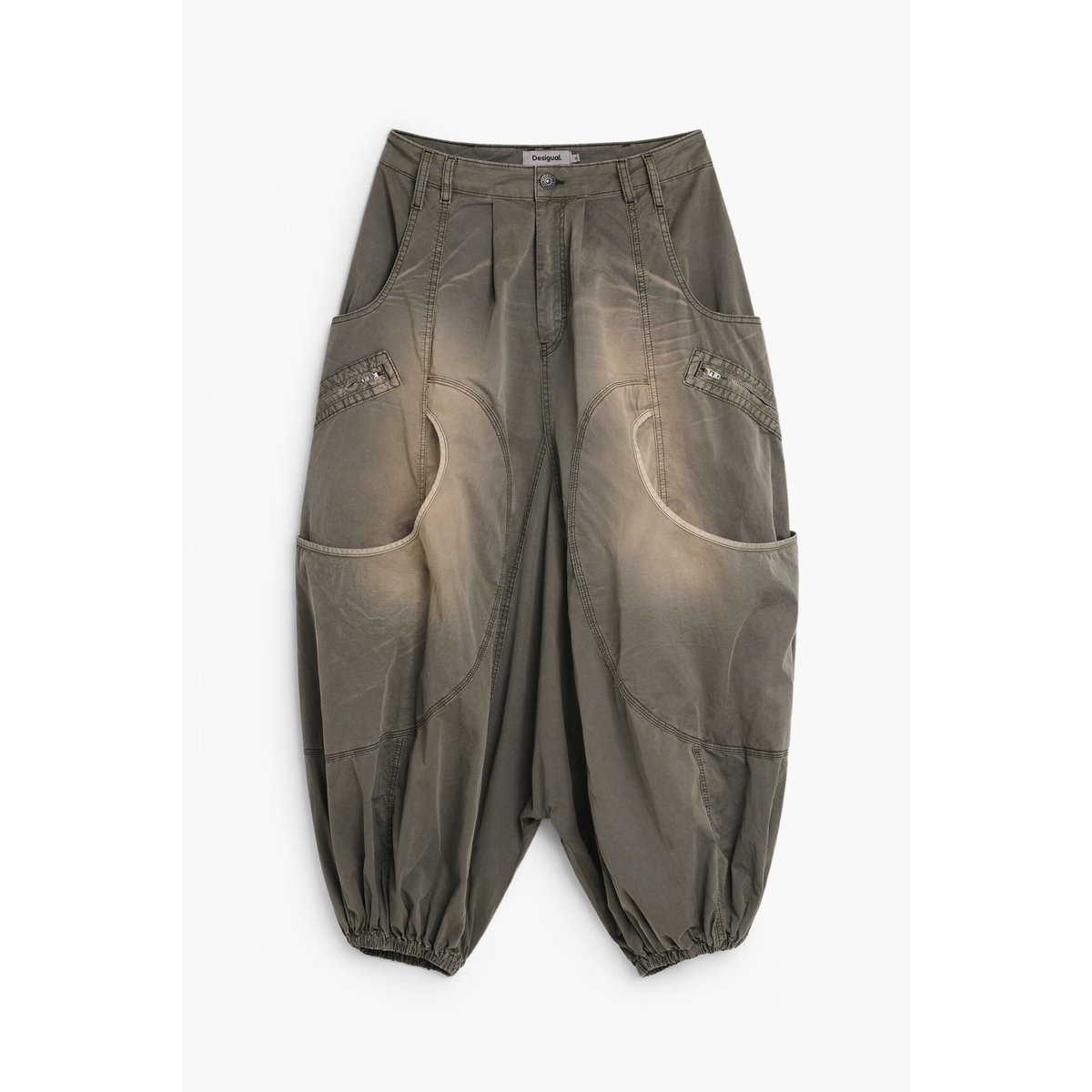 Pantalon cargo ballon vert, DESIGUAL