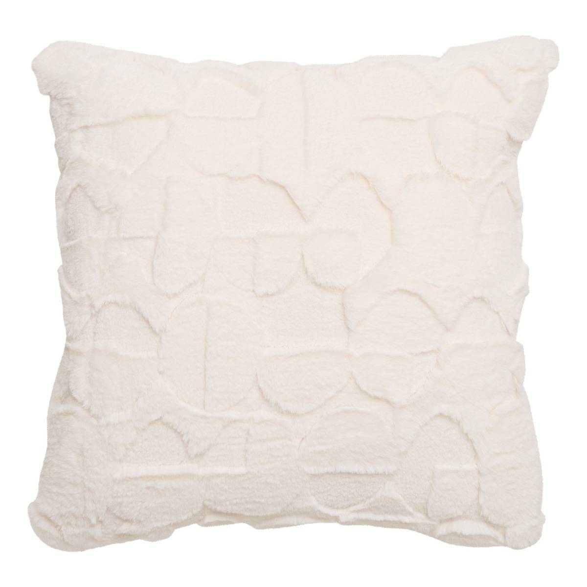 Coussin carré NALIA blanc, ATMOSPHERA