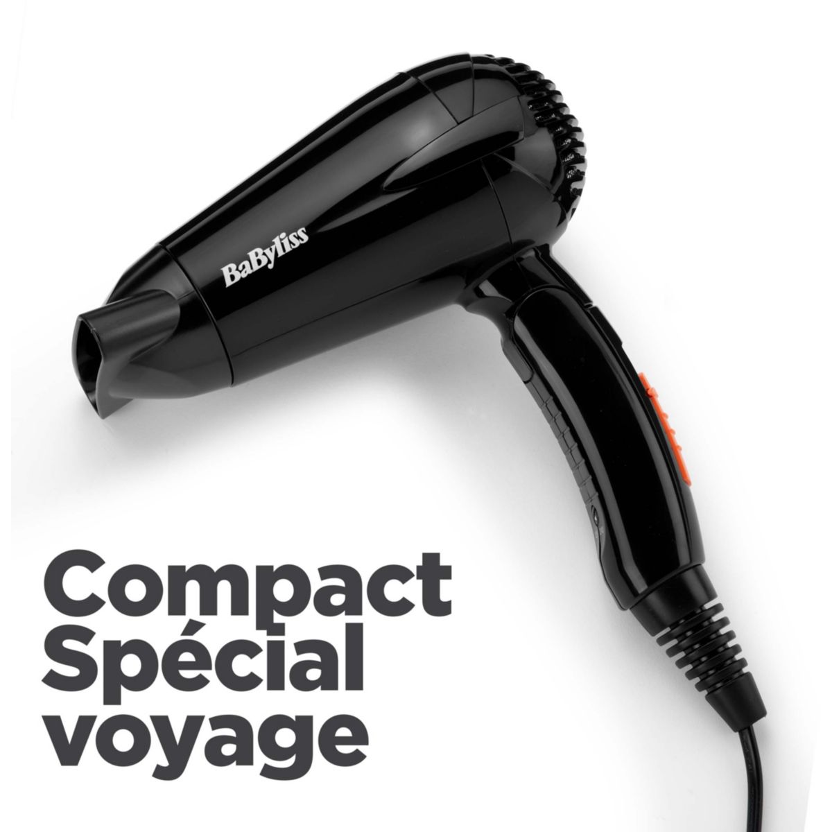 Sèche cheveux 5344E TRAVEL DRY 2000 noir, BABYLISS