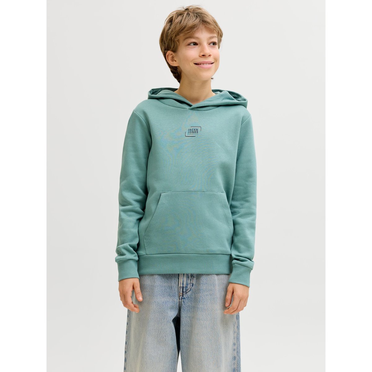 Sweat À Capuche turquiose - mineral blue, JACK & JONES JUNIOR