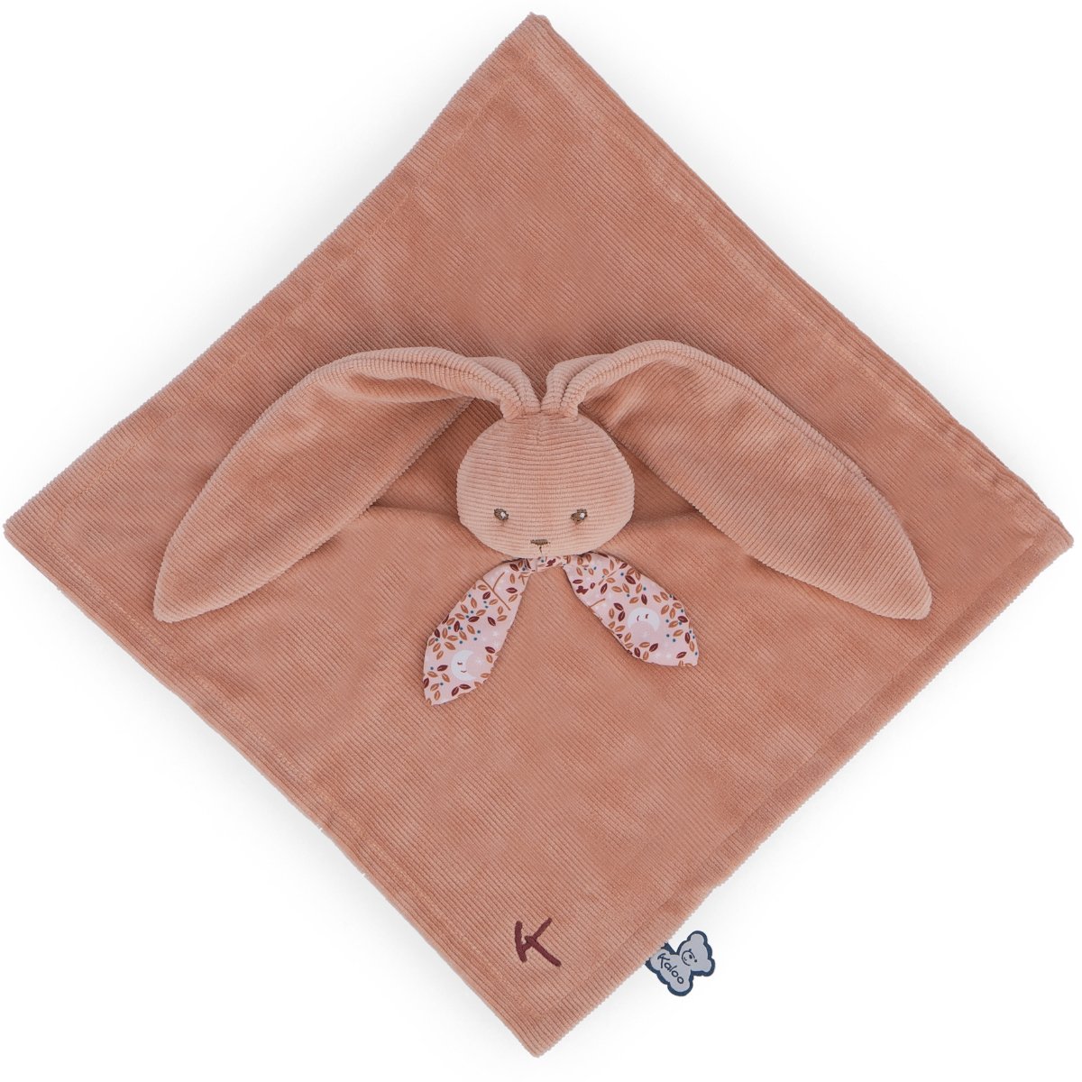 Doudou plat Lapinoo vieux rose, violet, KALOO