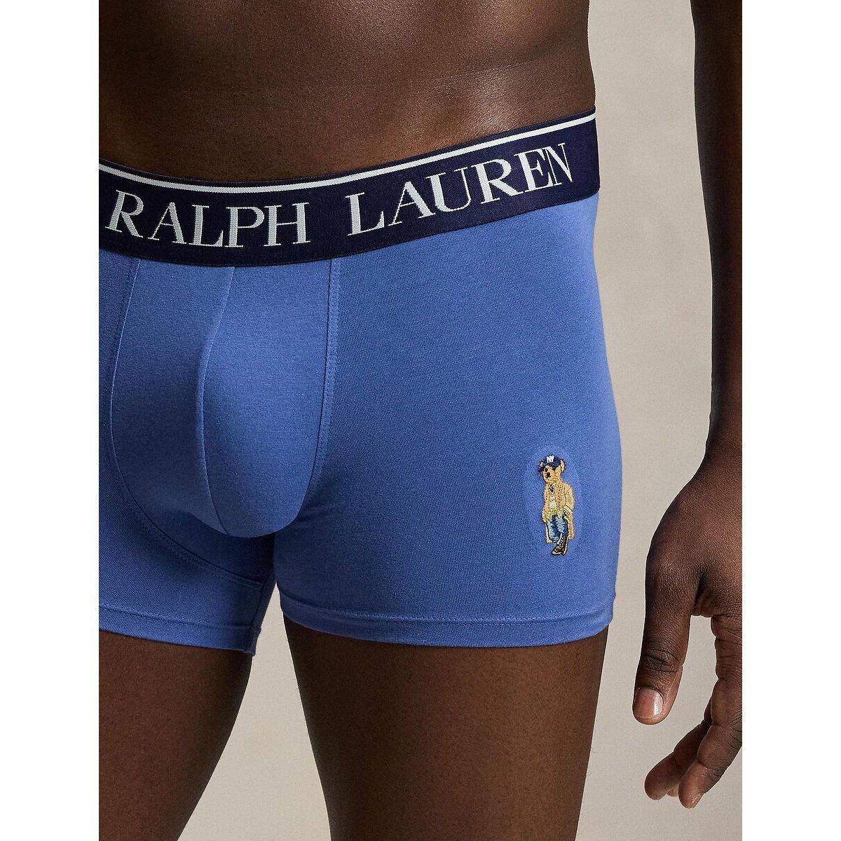 Lote de 2 calzoncillos bóxer de algodón elástico azul + verde, POLO RALPH LAUREN