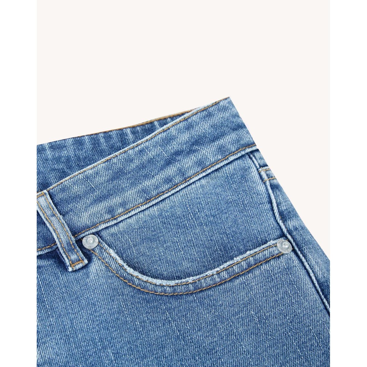 Jean coupe slim coton DENIM SLIM bleu clair, FAGUO